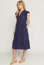 Load image into Gallery viewer, V-Neck Tiered Midi Dress
